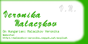 veronika malaczkov business card